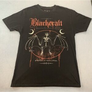 Black Craft Cult II Shirt Mens Medium Bat Skeleton Gothic Demonic Death